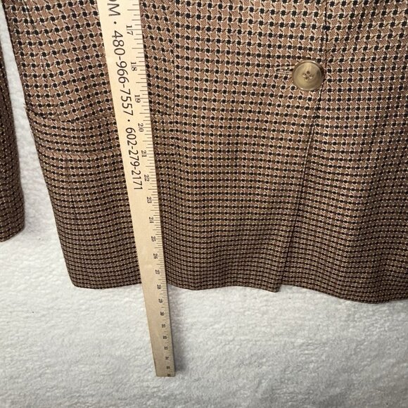 Vintage 80's Prophecy Houndstooth Blazer Fit Size Medium Academic Retro Preppy - Picture 5 of 8